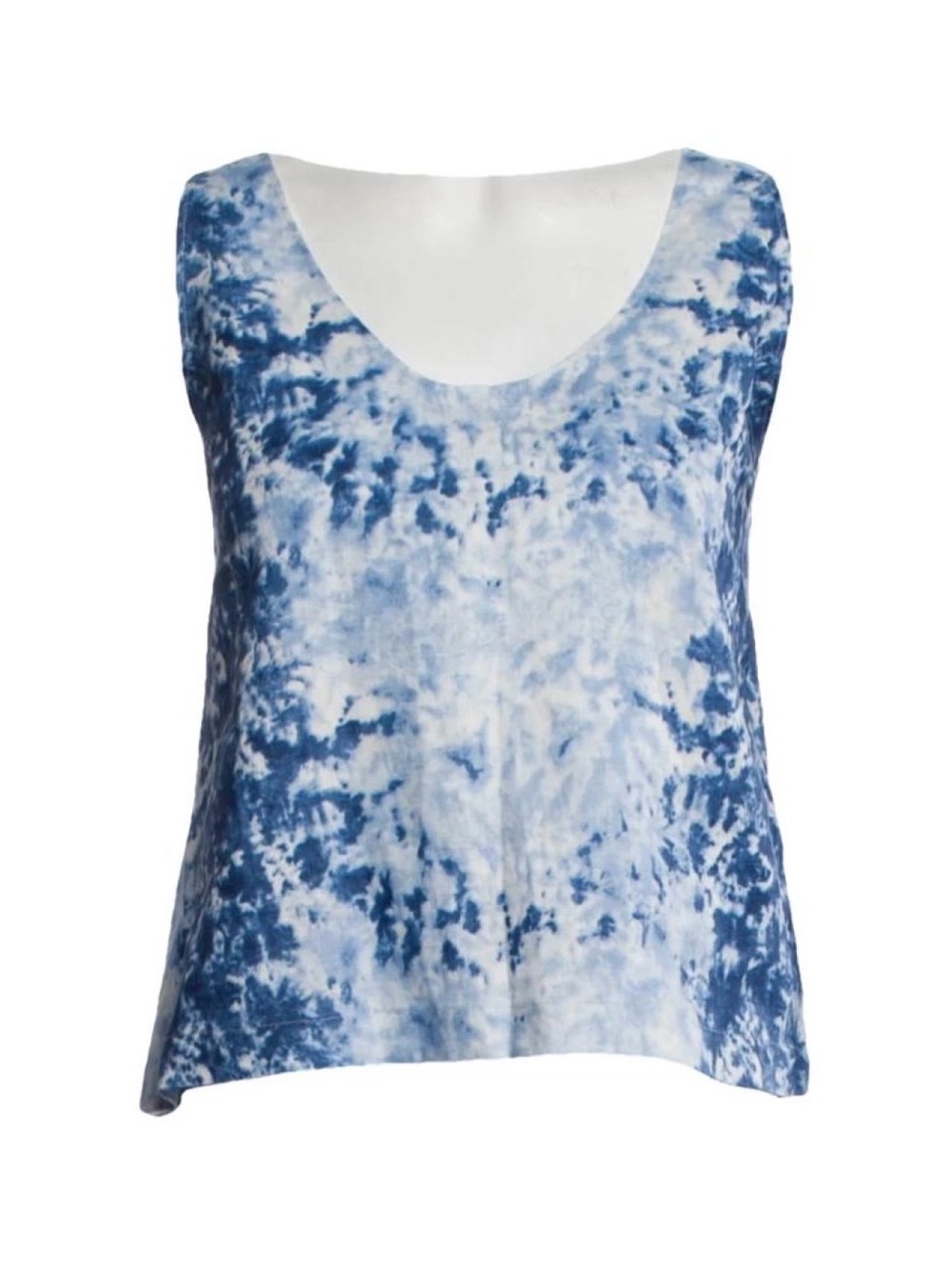 Reformation Blue Tie-Dye Scoop Neck Women's Tank Top